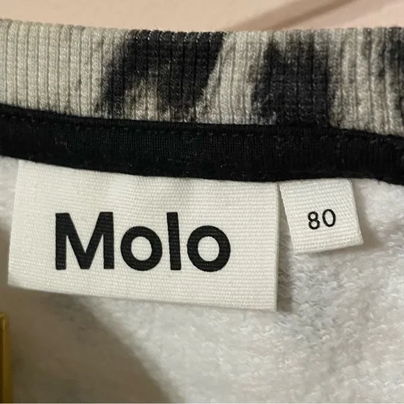 MOLO Sweatshirt & Sweatpants Sweat suit Snow Leopard Size 12 months 80cm - Picture 3 of 6